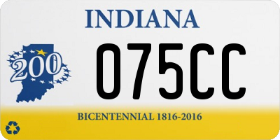 IN license plate 075CC