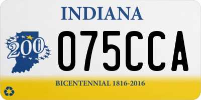 IN license plate 075CCA