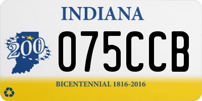 IN license plate 075CCB