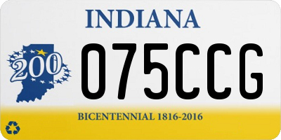 IN license plate 075CCG