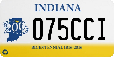 IN license plate 075CCI
