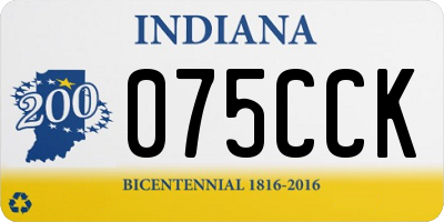 IN license plate 075CCK