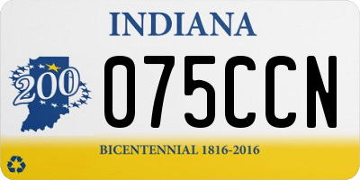 IN license plate 075CCN