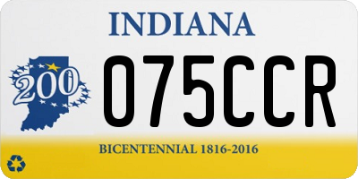IN license plate 075CCR
