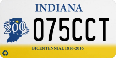 IN license plate 075CCT