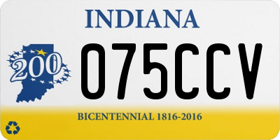 IN license plate 075CCV