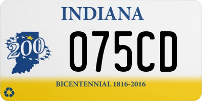 IN license plate 075CD