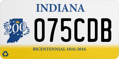 IN license plate 075CDB