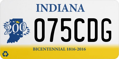 IN license plate 075CDG