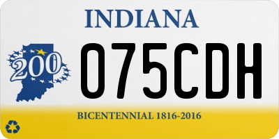 IN license plate 075CDH