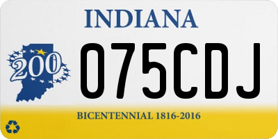 IN license plate 075CDJ