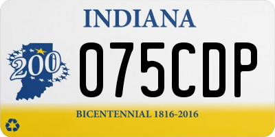 IN license plate 075CDP
