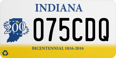 IN license plate 075CDQ