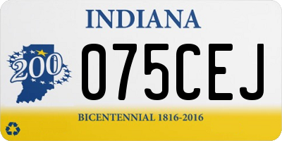 IN license plate 075CEJ