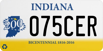 IN license plate 075CER