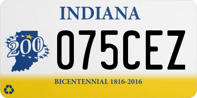 IN license plate 075CEZ