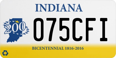 IN license plate 075CFI