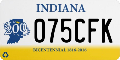 IN license plate 075CFK