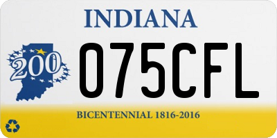 IN license plate 075CFL