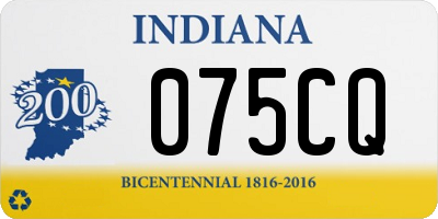 IN license plate 075CQ