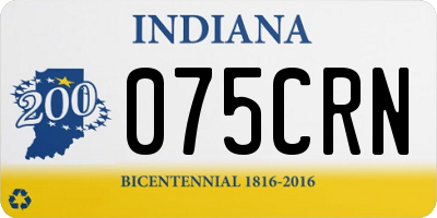 IN license plate 075CRN