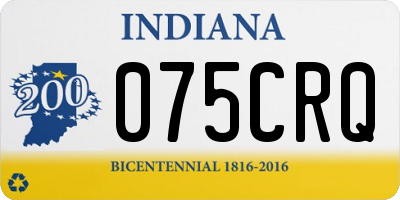 IN license plate 075CRQ