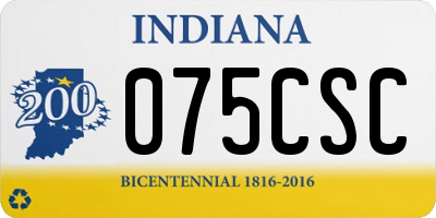 IN license plate 075CSC