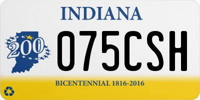 IN license plate 075CSH