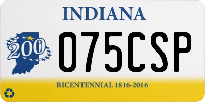 IN license plate 075CSP