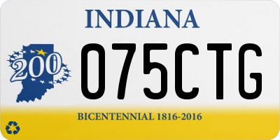 IN license plate 075CTG