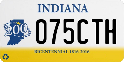 IN license plate 075CTH