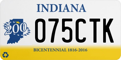 IN license plate 075CTK