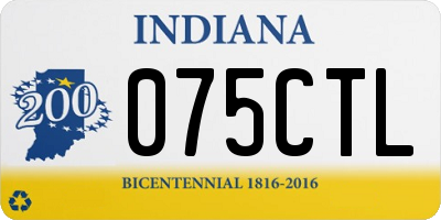 IN license plate 075CTL