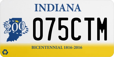 IN license plate 075CTM