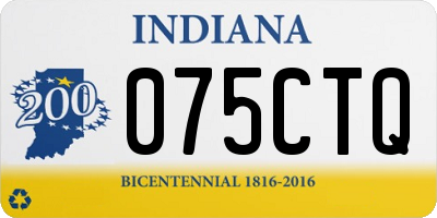 IN license plate 075CTQ