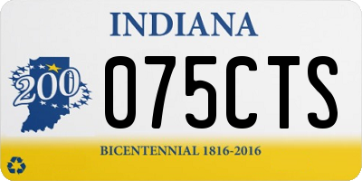 IN license plate 075CTS