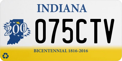 IN license plate 075CTV