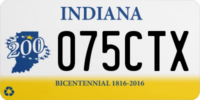IN license plate 075CTX
