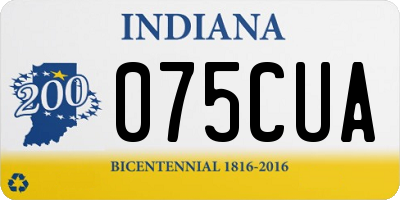 IN license plate 075CUA