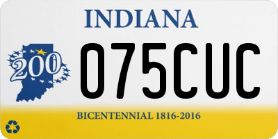 IN license plate 075CUC