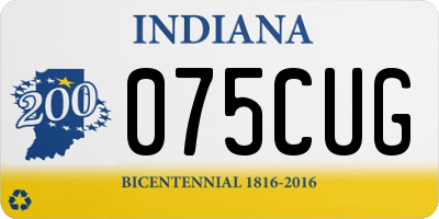 IN license plate 075CUG