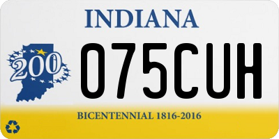 IN license plate 075CUH