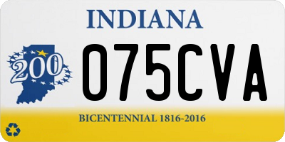 IN license plate 075CVA