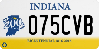 IN license plate 075CVB