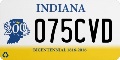 IN license plate 075CVD