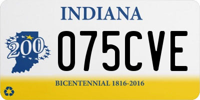 IN license plate 075CVE