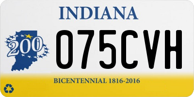 IN license plate 075CVH