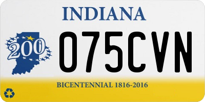 IN license plate 075CVN