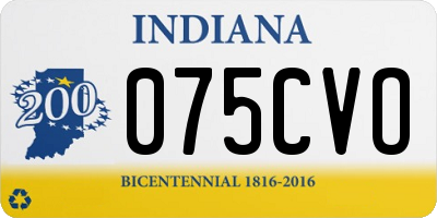 IN license plate 075CVO