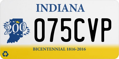 IN license plate 075CVP